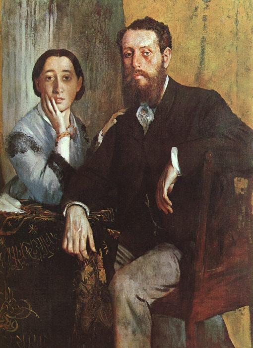 Edgar Degas The Duke and Duchess Morbilli Sweden oil painting art
